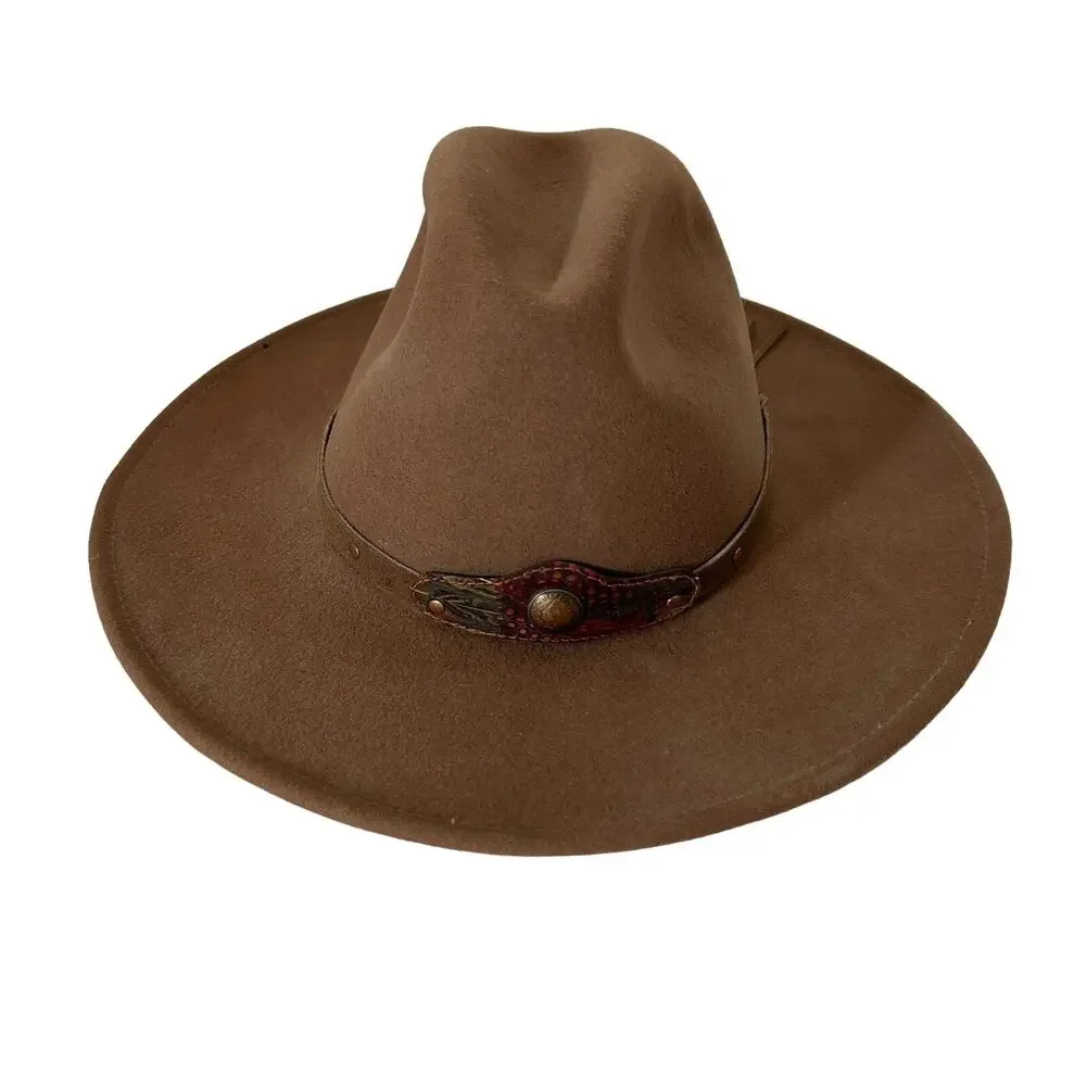 Golden Gate Hat Company Desperado Cowboy Wool Hat Small Made in USA Coin Feather